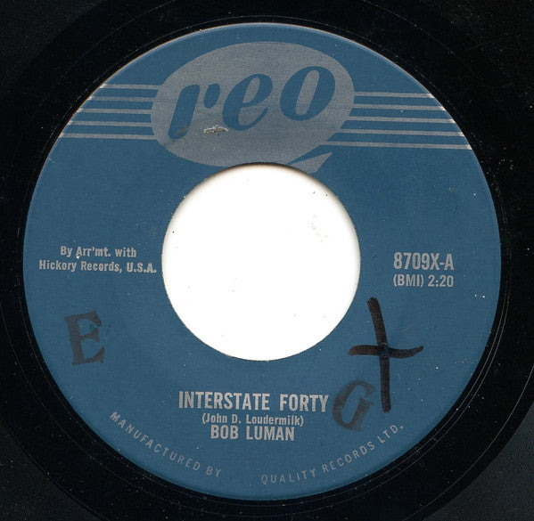 Bob Luman : Interstate Forty (7")