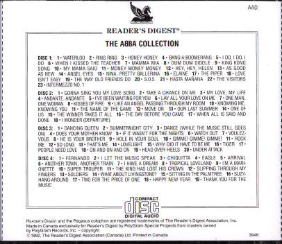 ABBA : The ABBA Collection (4xCD, Comp, Club, RM)