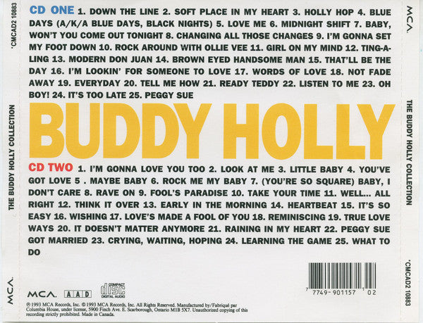 Buddy Holly : The Buddy Holly Collection (2xCD, Comp, Club, RM)