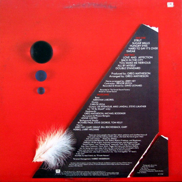 Sheena Easton : A Private Heaven (LP, Album)