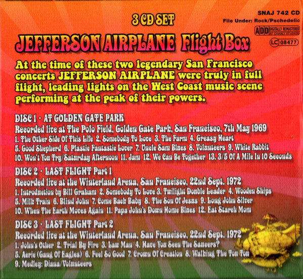 Jefferson Airplane : Flight Box (3xCD + Box, Comp)