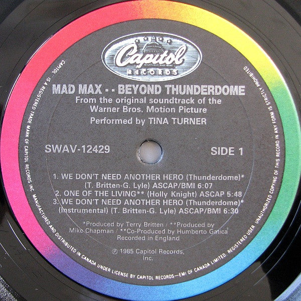 Various : Mad Max Beyond Thunderdome - Original Motion Picture Soundtrack (LP, Album)