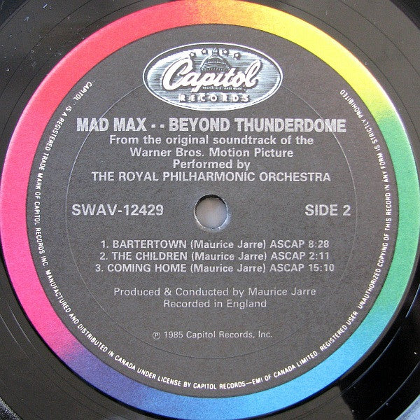 Various : Mad Max Beyond Thunderdome - Original Motion Picture Soundtrack (LP, Album)