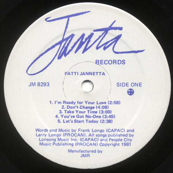 Jannetta : Patti Jannetta (LP, Album)