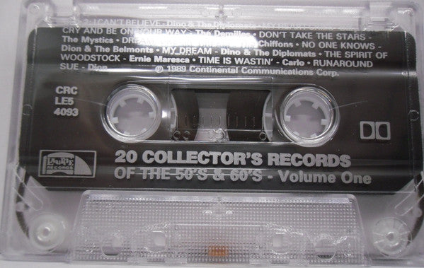 Various : 20 Collector's Records Of The 50's & 60's Volume 1 (Cass, Comp, Club)