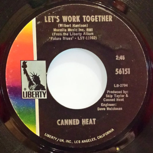 Canned Heat : Let's Work Together / I'm Her Man (7", Single, Styrene, She)