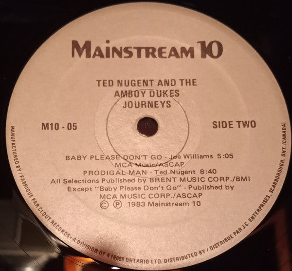 Ted Nugent And  The Amboy Dukes : Journeys (LP, Comp)