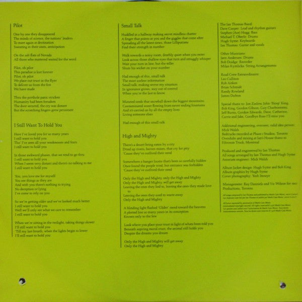Ian Thomas Band : Glider (LP, Album)
