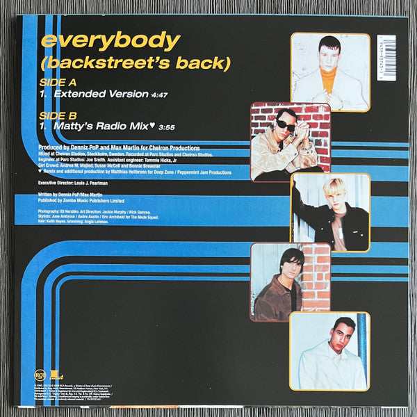 Backstreet Boys : Everybody (Backstreet's Back) (12", Single, Ltd, Blu)