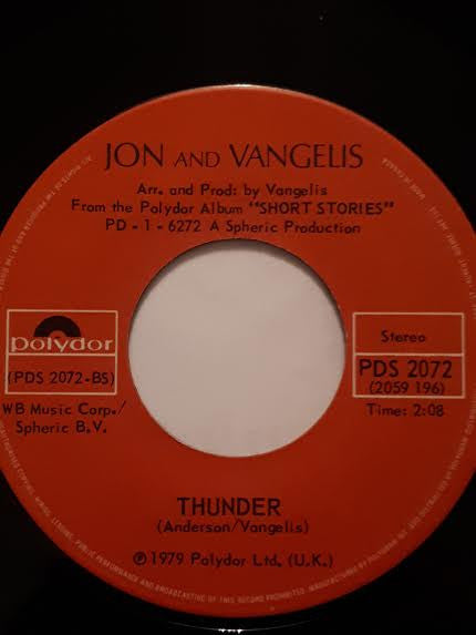 Jon And Vangelis* : I Hear You Now (7")