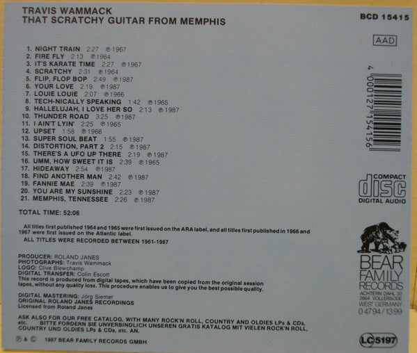 Travis Wammack : That Scratchy Guitar From Memphis (CD, Comp)