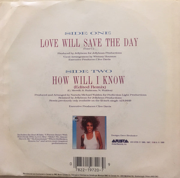 Whitney Houston : Love Will Save The Day (7", Single)