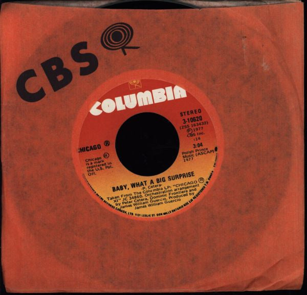 Chicago (2) : Baby, What A Big Surprise / Takin' It On Uptown (7", Single)