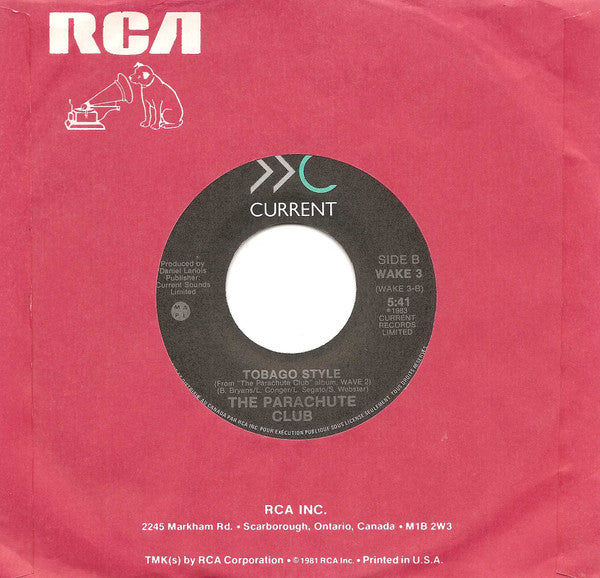 The Parachute Club : Rise Up (7", Single)