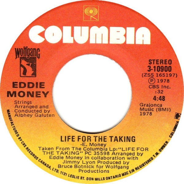 Eddie Money : Maybe I'm A Fool (7")
