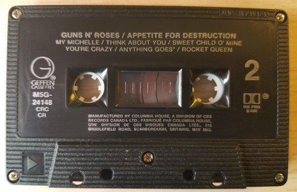 Guns N' Roses : Appetite For Destruction (Cass, Album, Club, DOL)