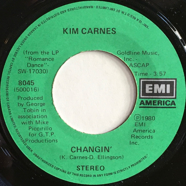 Kim Carnes : More Love (7", Single)