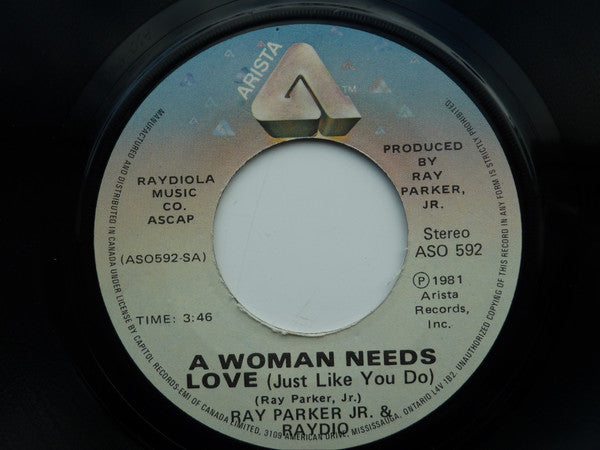 Raydio : A Woman Needs Love (Just Like You Do) (7", Single)