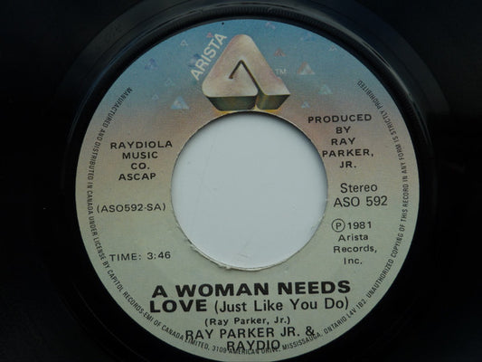 Raydio : A Woman Needs Love (Just Like You Do) (7", Single)