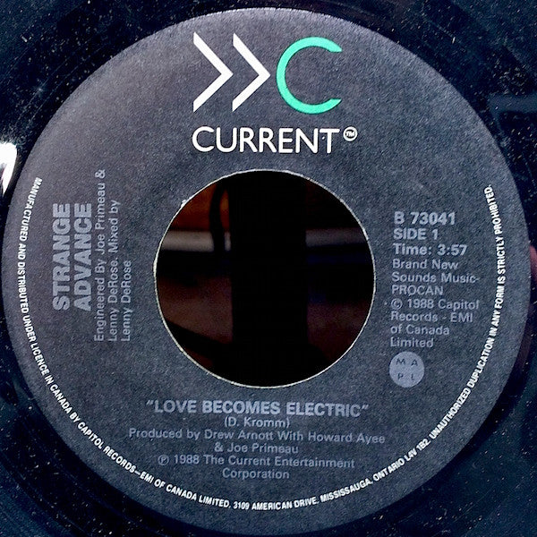 Strange Advance : Love Becomes Electric (7", Single)