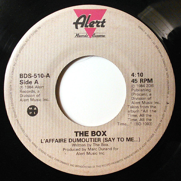 The Box (4) : L'Affaire Dumoutier (Say To Me...) (7", Single)