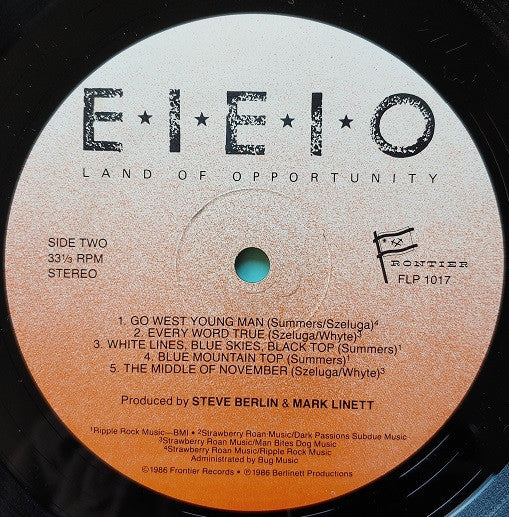 E-I-E-I-O : Land Of Opportunity (LP, Album)