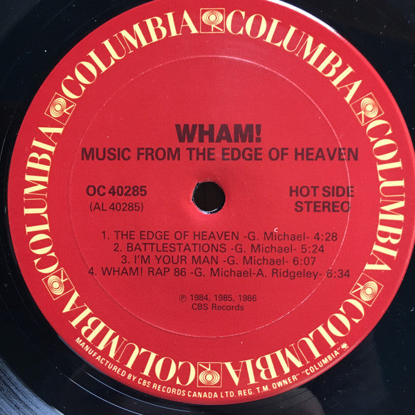 Wham! : Music From The Edge Of Heaven (LP, Album)