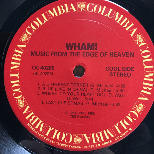 Wham! : Music From The Edge Of Heaven (LP, Album)