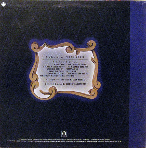 Linda Ronstadt & Nelson Riddle And His Orchestra : What's New (LP, Album)