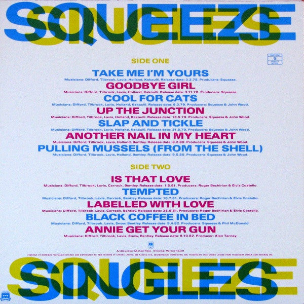 Squeeze (2) : Singles - 45's And Under (LP, Comp)