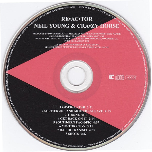 Neil Young & Crazy Horse : Reactor (HDCD, Album, RE, RM)