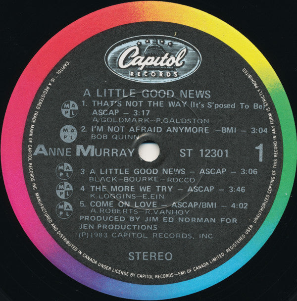 Anne Murray : A Little Good News (LP, Album)