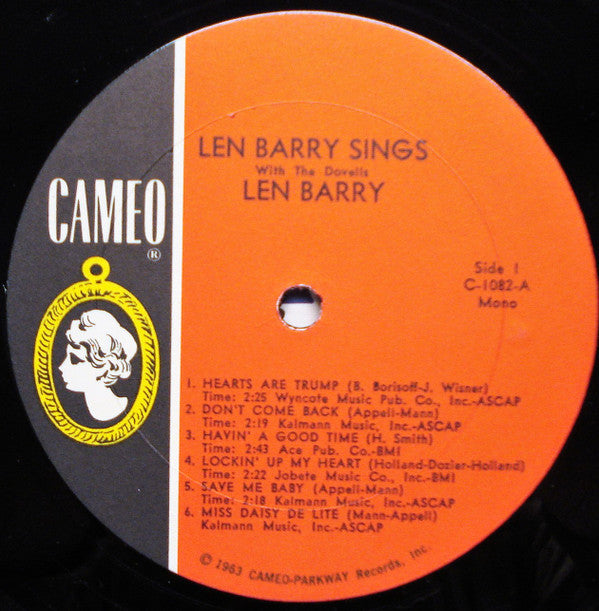Len Barry Sings With The Dovells : Len Barry Sings With The Dovells (LP, Comp, Mono)
