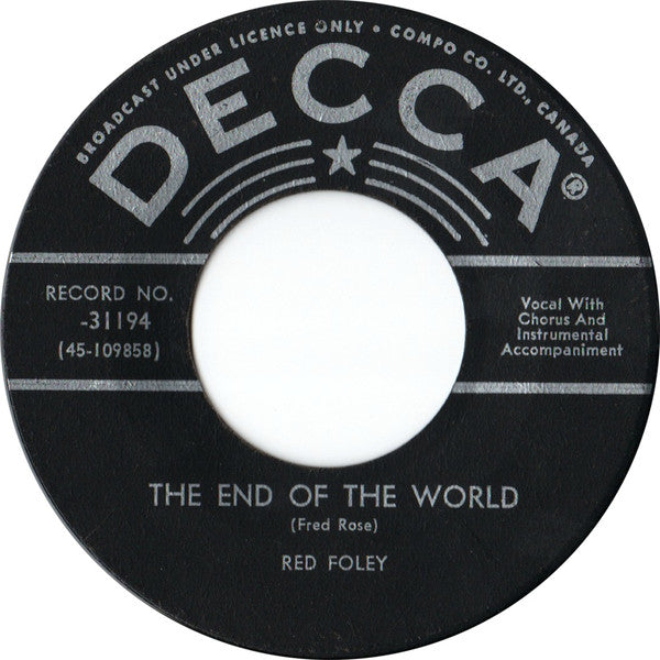 Red Foley : The End Of The World (7")