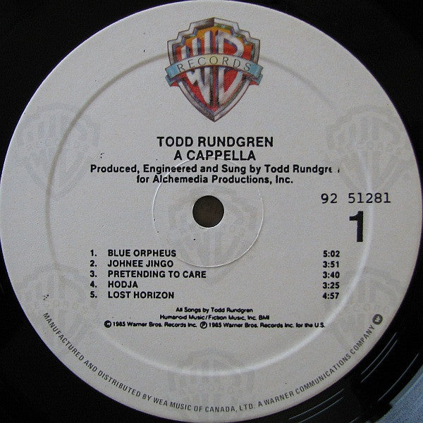 Todd Rundgren : A Cappella (LP, Album)