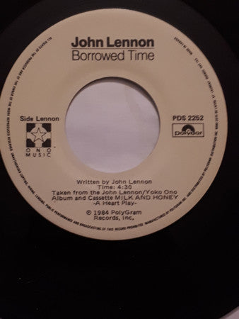 John Lennon : Borrowed Time /  Your Hands (7", Single)