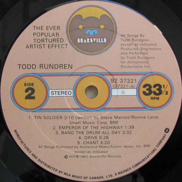 Todd Rundgren : The Ever Popular Tortured Artist Effect (LP, Album)