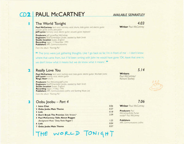 Paul McCartney : The World Tonight (CD, Single, CD1)