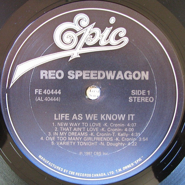 REO Speedwagon : Life As We Know It (LP, Album)