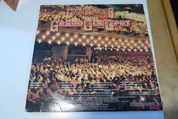 Various : Great Moments At The Grand Ole Opry (2xLP, Comp, Gat)