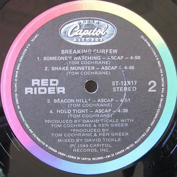 Red Rider : Breaking Curfew (LP, Album)
