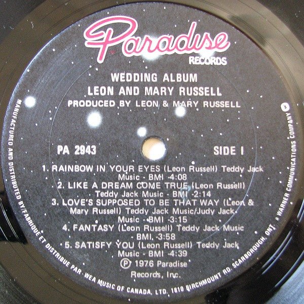 Leon & Mary Russell : Wedding Album (LP, Album)