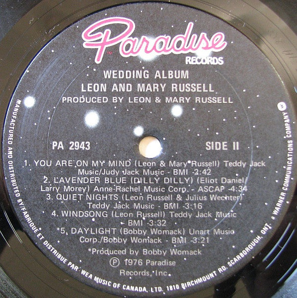 Leon & Mary Russell : Wedding Album (LP, Album)