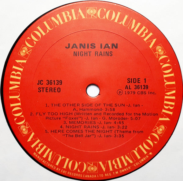 Janis Ian : Night Rains (LP, Album)