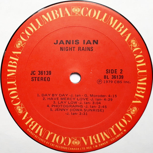 Janis Ian : Night Rains (LP, Album)