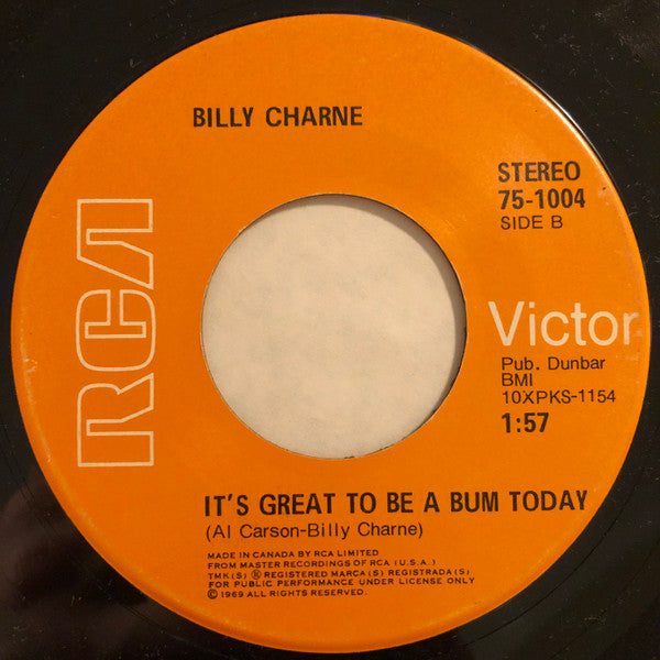 Billy Charne : Susie's Better Half (7")