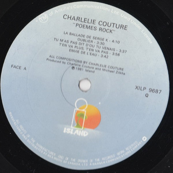 Charlélie Couture : Poèmes Rock (LP, Album)