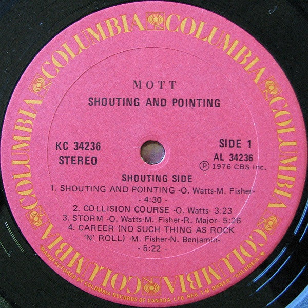 Mott (3) : Shouting And Pointing (LP, Album)