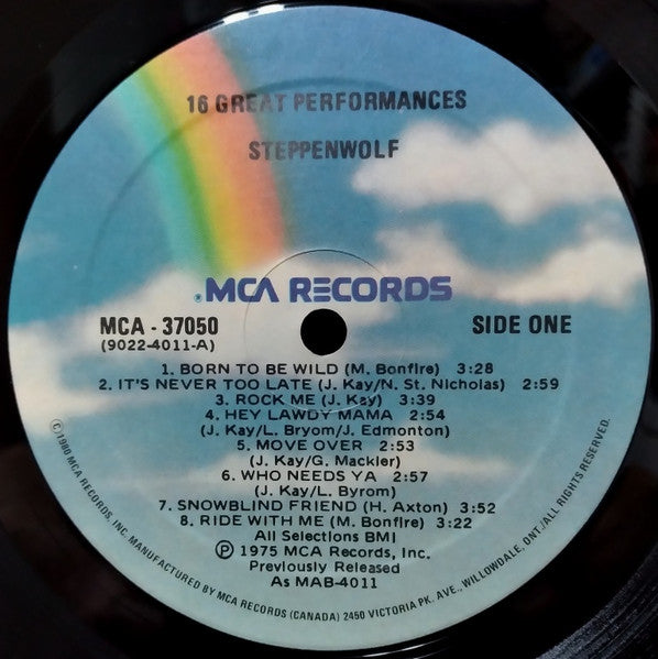 Steppenwolf : Sixteen Great Performances (LP, Comp, RE)