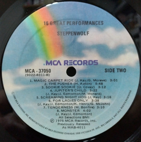 Steppenwolf : Sixteen Great Performances (LP, Comp, RE)